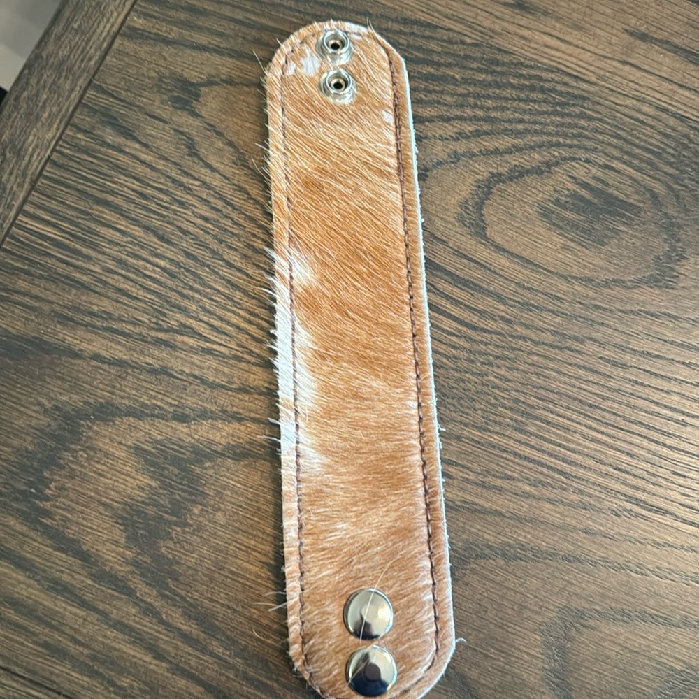 Hide cuff bracelet